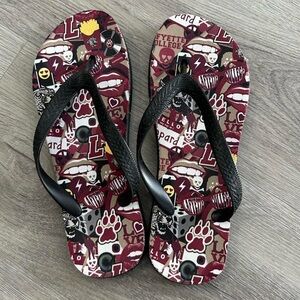 Lafayette College Custom Made Flip Flops
